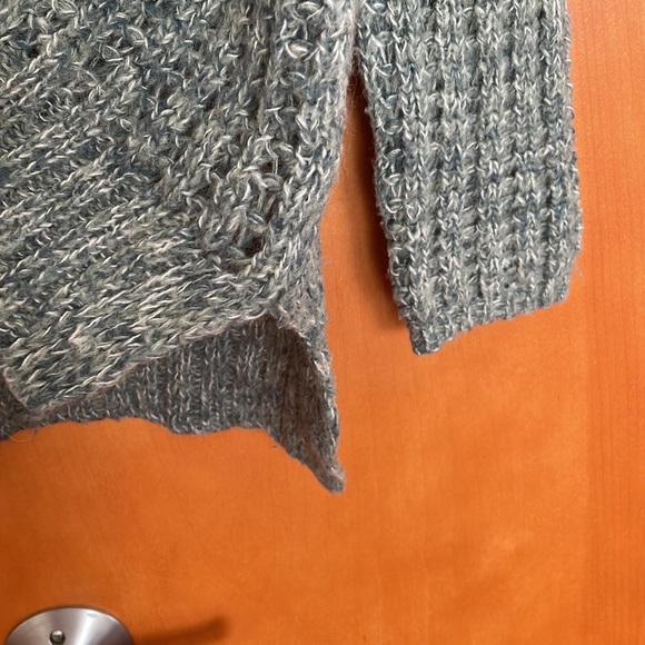 FIELD FLOWER ANTHROPOLOGIE pretty blue- green chunky knit sweater - Picture 3 of 6